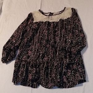 Cute Girls Floral Print Blouse